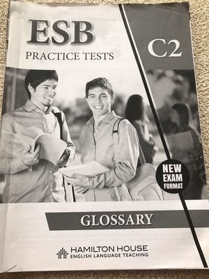 ESB Practice Tests C2 Glossary book used, Greek language