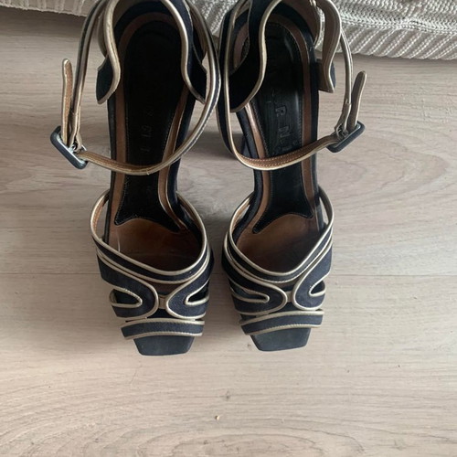 Marni high-heeled sandals used, size 37, blue