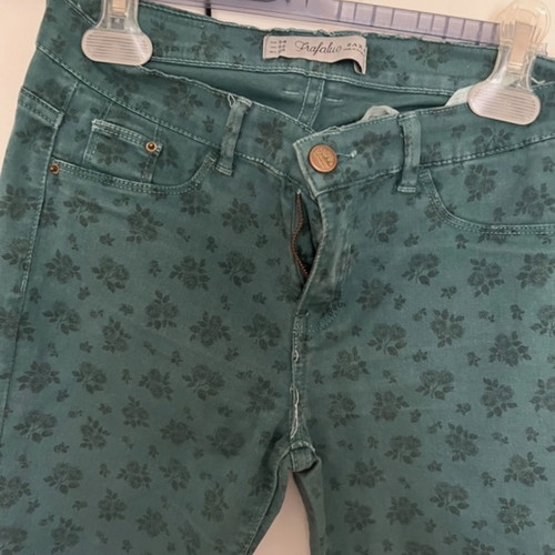 Zara pants dark green used, size XS