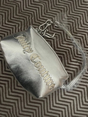 Juicy Couture mini bag wallet, new, silver