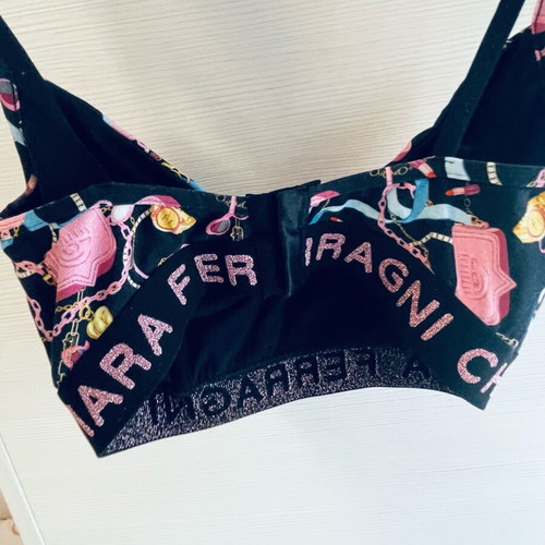 Chiara Ferragni top elastic like new, black multicolor size M
