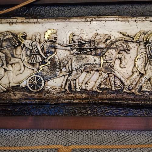 Wall painting used embossed, size 40x100 cm