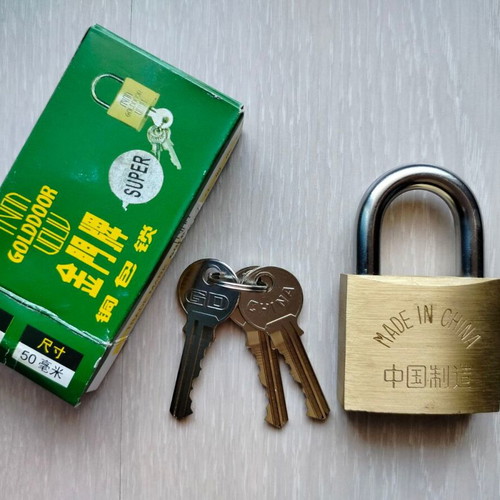 Golddoor heavy-duty padlock 500mm new with 3 keys