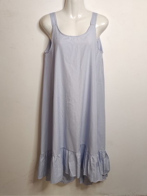 Melitea striped dress with ruffles