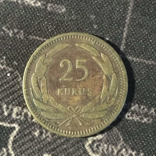Turkey 25 Kurus coin 1956
