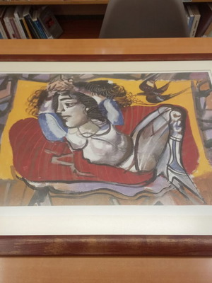 Mytaras Silk Screen Printing Antigone like new, framed 63x80 cm