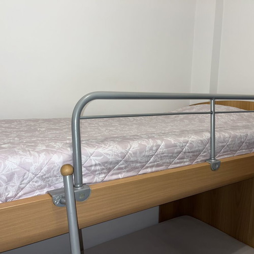 Neoset wooden bunk bed with two mattresses, like new