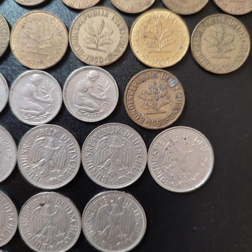 German coins used, pack of 26 Deutsche Mark/Pfennig