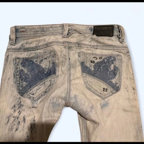 Diesel Y2K Light Blue Distressed Skinny Jeans used, size M