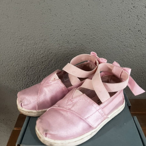 Toms kids ballerinas used, pink, size 23