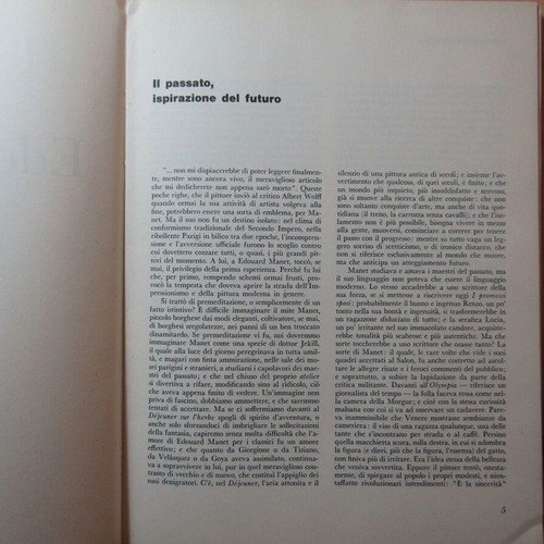 Edouard Manet vintage art book refurbished, 1967, Italian