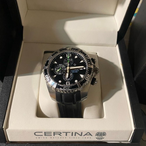Certina DS Action Diver Chronograph Automatic watch used, black