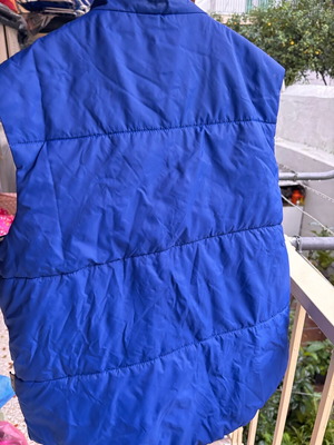 Unisex sleeveless jacket used, electric blue, size S