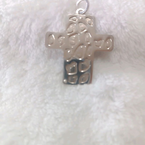 Silver cross 925 like new with leopard design