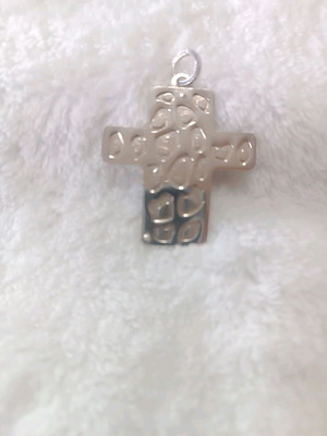 Silver cross 925 like new with leopard design