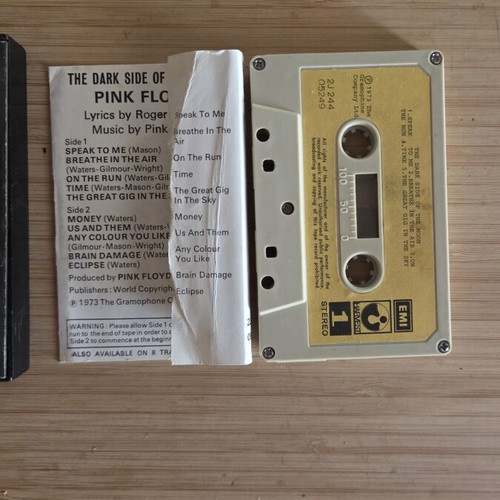 Pink Floyd The Dark Side of the Moon cassette tape used, rock