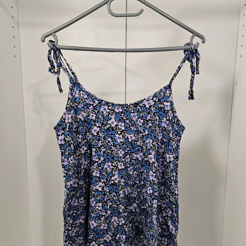 Flower summer tank καινούργιο, μπλε, μέγεθος M