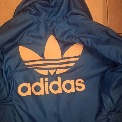 Adidas Originals Long Waterproof Jacket like new, blue, size S