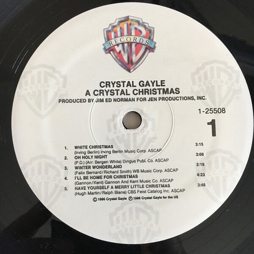 A Crystal Christmas vinyl record used