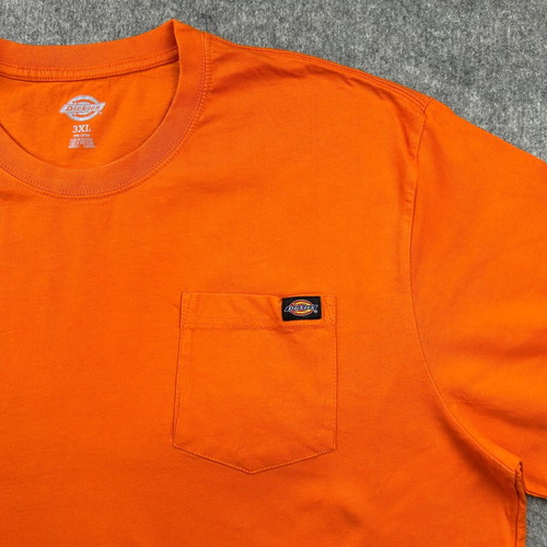 Dickies T-shirt 3XL orange with pocket, 100% cotton