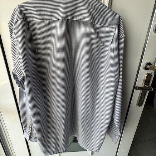 Men's striped shirt size 43 like new, white and blue
