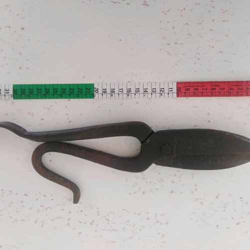 Blacksmith scissors handmade old used for cutting sheet metal