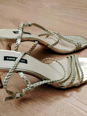 Nine West gold sandals like new, size 37.5