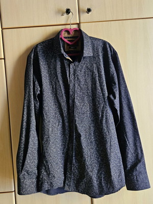 Firenze patterned shirt new, size XL, black