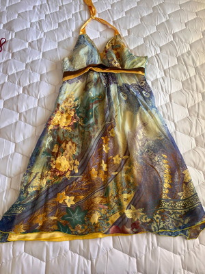 Midi evening dress like new, multicolored, size L