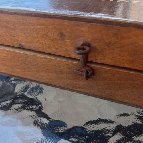 Wooden backgammon used with visible wear