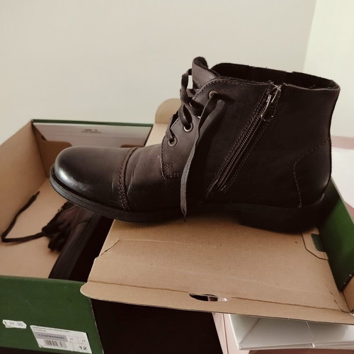 Lasocki men's leather ankle boots new, brown, size 41