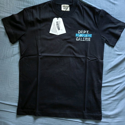 Gallery Dept T-shirt new, black, with print