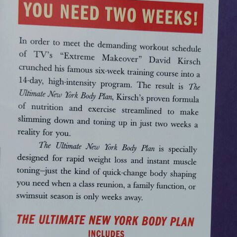New York Body Plan book like new, English