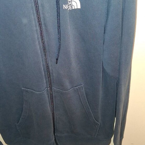 The North Face jacket with hood like new, dark blue, size S