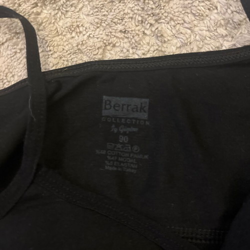 Berrak Collection Black Bustier Small like new, Cotton Modal