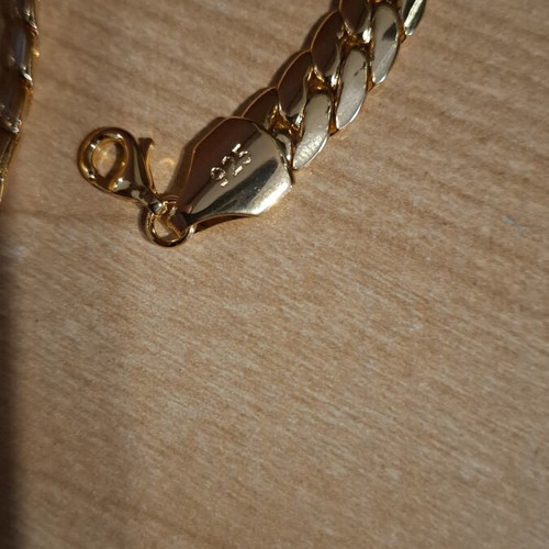 925 Silver bracelet, 20.6 g, gold color