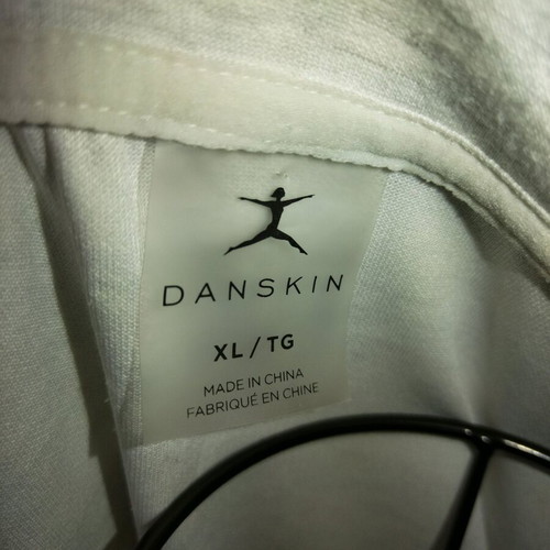 Danskin women's athletic sweatshirt like new, white gray XL