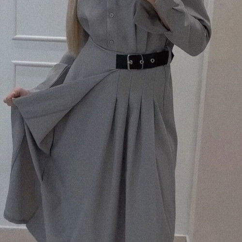 Dress gray like new with special design size M
