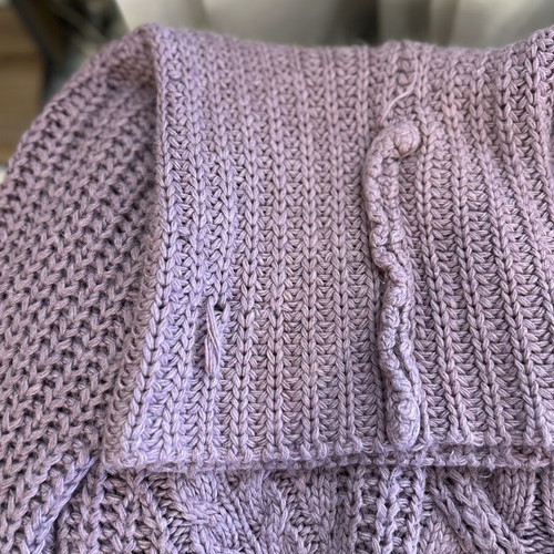 Sweater with collar purple XS used