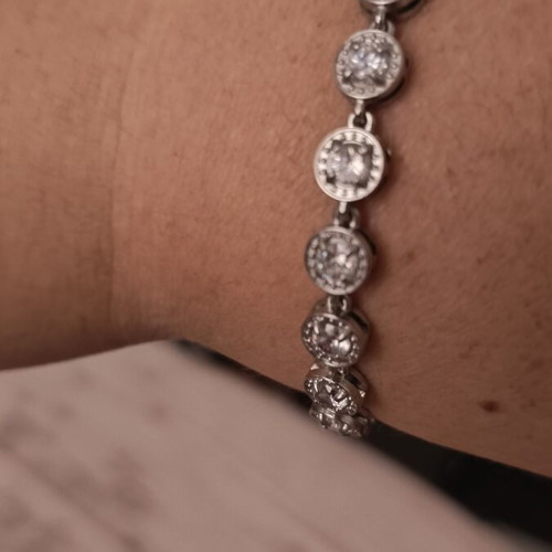 Silver bracelet new, surgical steel, does not tarnish