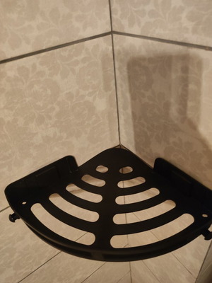 Black corner triangular shelf new without drilling