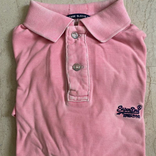 Superdry Polo Men's Medium like new Pink Stonewashed