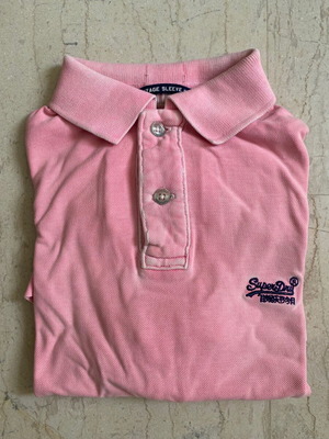 Superdry Polo Men's Medium like new Pink Stonewashed