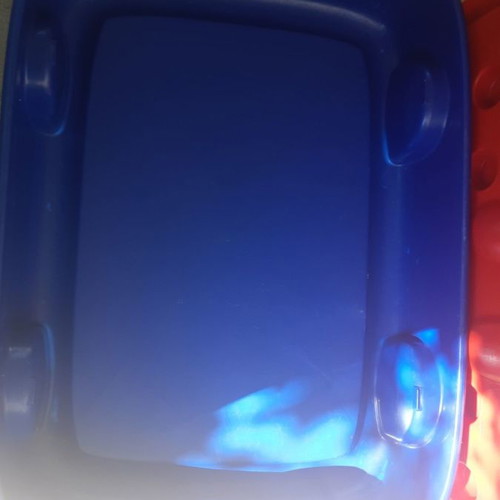 Plastic storage box for toys used with wheels