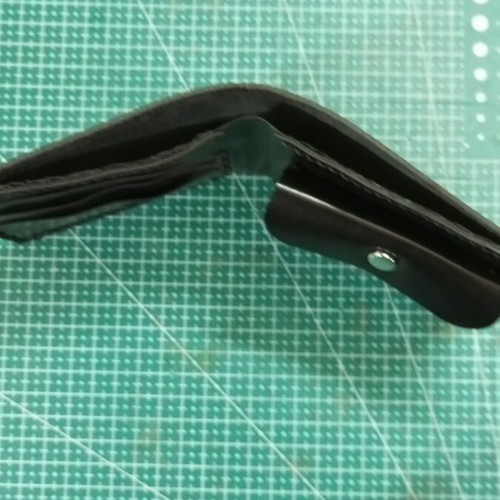 Handmade wallet from genuine cow leather in black