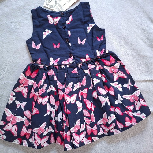 Energiers dress for girl with butterflies size 92 cm new, blue