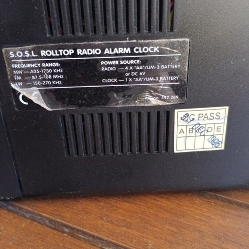 Spirit of St. Louis Rolltop radio alarm clock like new