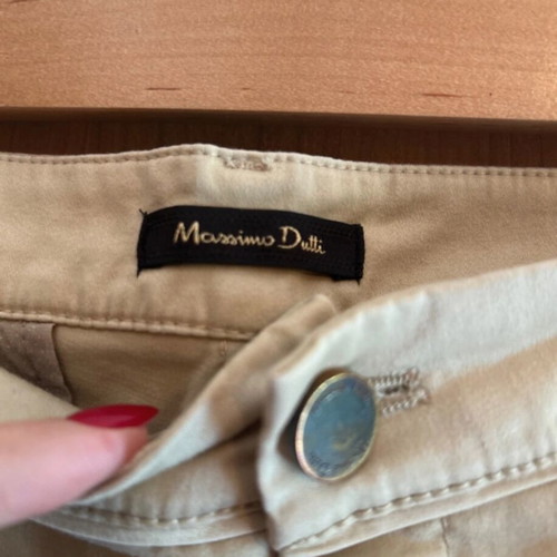 Massimo Dutti slim fit fabric pants beige like new size 42
