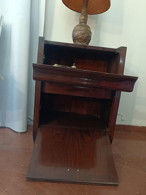 Dual vintage furniture with used turntable
