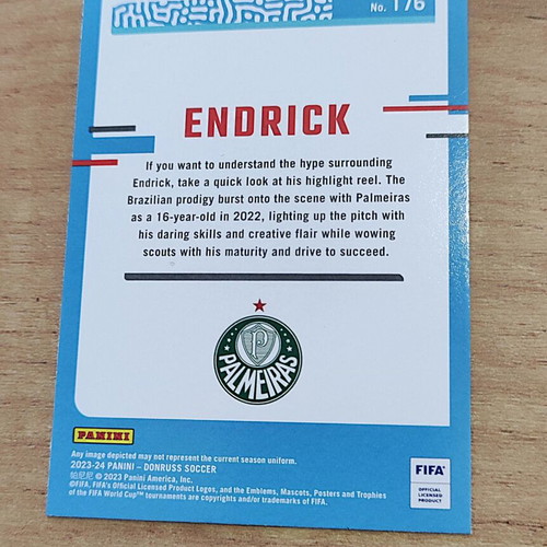 Endrick RC Rated Rookie Base 2023-24 Panini Donruss FIFA Palmeiras new